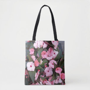 Bolsa Tote Jardim Floral Rosa Reu Flor Botânica