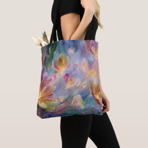 Bolsa Tote Jardim floral sonhador abstrato