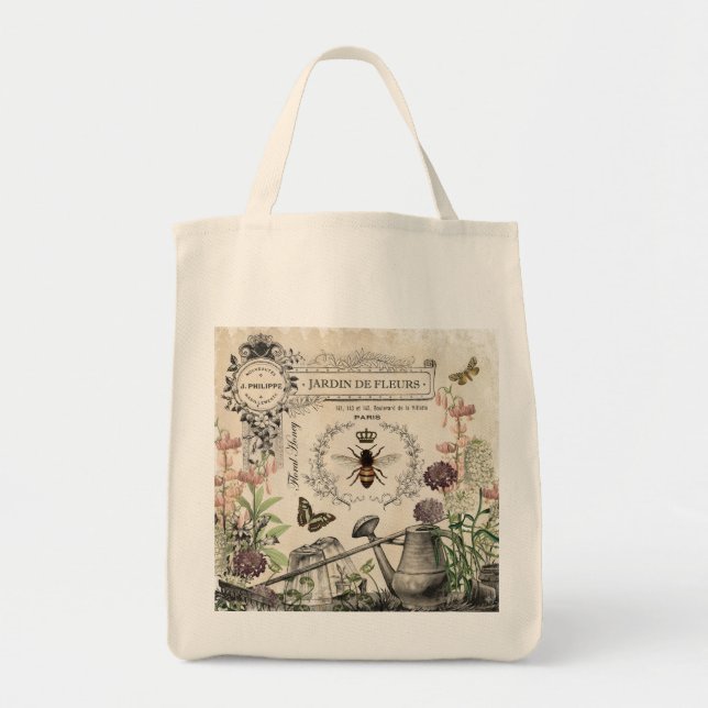 BOLSA TOTE JARDIM FRANCÊS DA ABELHA (Frente)