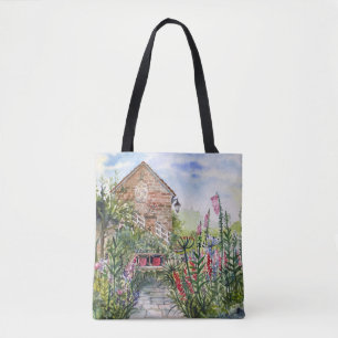 Bolsa Tote Jardim Inglês de Flores Silvestres de Verão em Yor