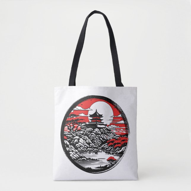Bolsa Tote Jardim japonês (Frente)