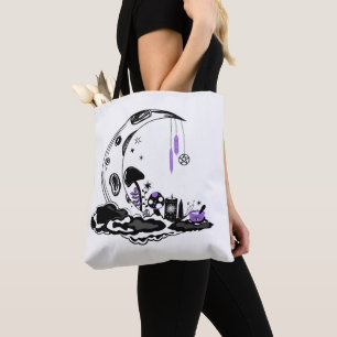 Bolsa Tote Jardim Lunar do Cogumelo de Cristal Mágico