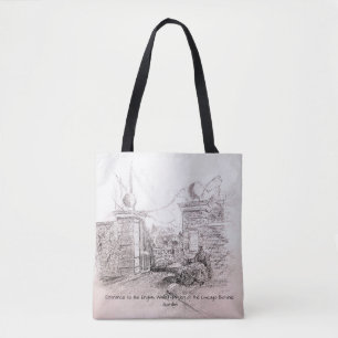 Bolsa Tote Jardim Murado Inglês no Jardim Botânico de Chicago