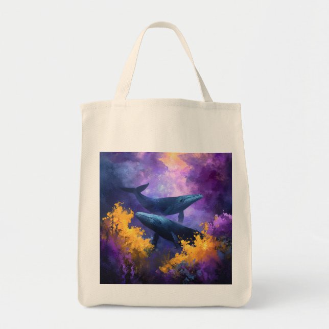 Bolsa Tote Jardim Oceânico Abstrato (Frente)