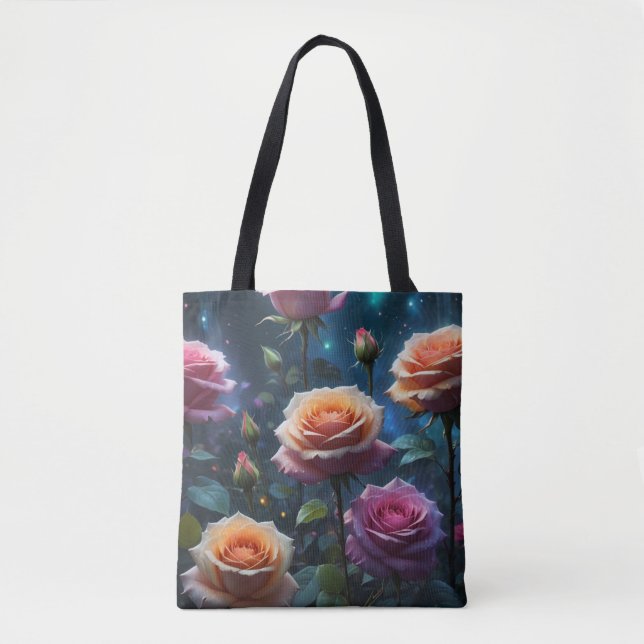 Bolsa Tote Jardim Rosa místico (Frente)