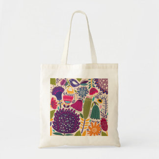Bolsa Tote Jardim tropical: coleção de padrões de primavera.