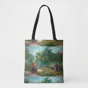 Bolsa Tote Jardim Van Gogh em Montmartre com amantes