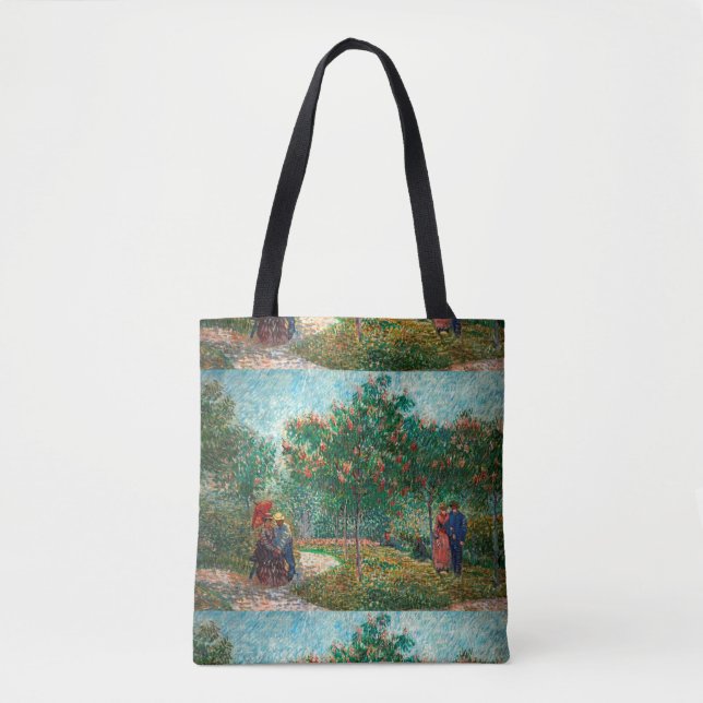 Bolsa Tote Jardim Van Gogh em Montmartre com amantes (Frente)