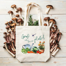 Bolsa Tote Jardim Veggies Dizendo Água