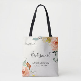 Bolsa Tote Jardin De Fleurs Personalizou Bridesmaid