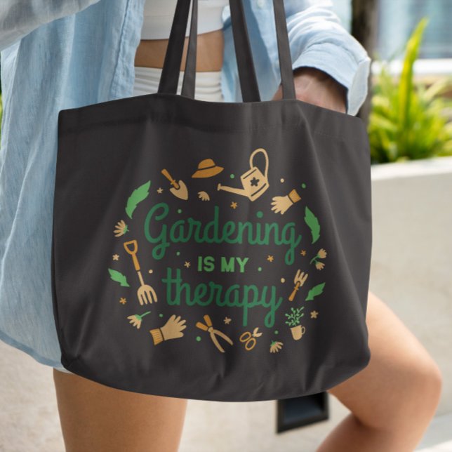 Bolsa Tote Jardinagem É Minha Terapia (Criador carregado)