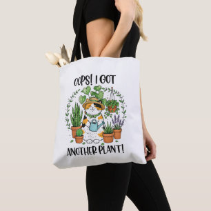 Bolsa Tote Jardinagem Plantio Gato Oops Peguei Outra Planta
