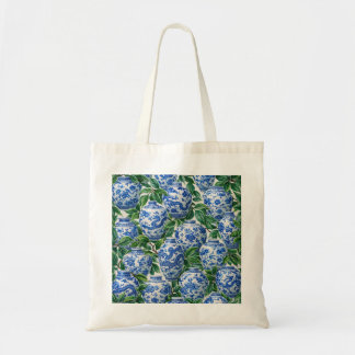 Bolsa Tote Jarra de Gengibre de Porcelana Chinesa Azul