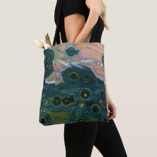 Bolsa Tote Jasper Oceânico de Manchas Verdes