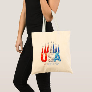 Bolsa Tote Jatos de Combate 4 de Julho EUA Patriótico