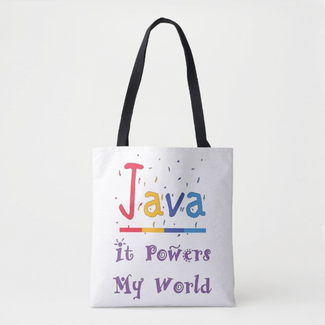 Bolsa Tote Java Powers meu mundo (Frente)