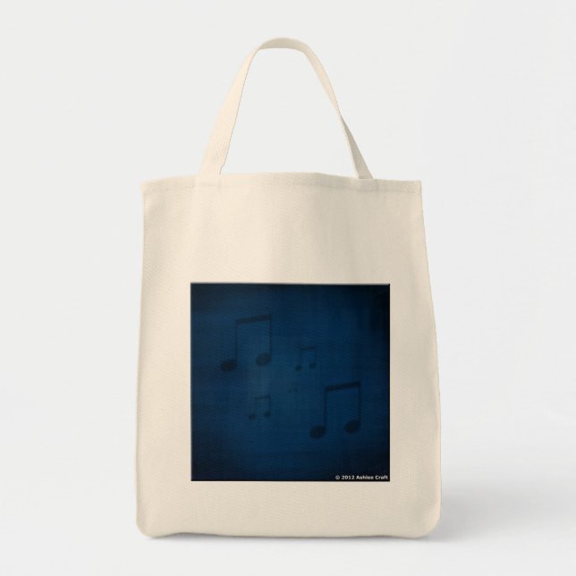 Bolsa Tote Jazz na sacola azul do mantimento (Frente)