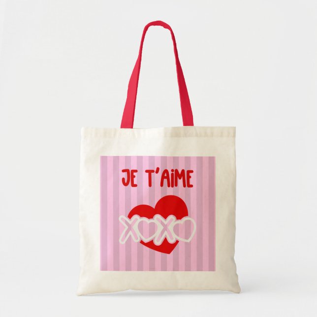 Bolsa Tote Je t’aime. (Frente)