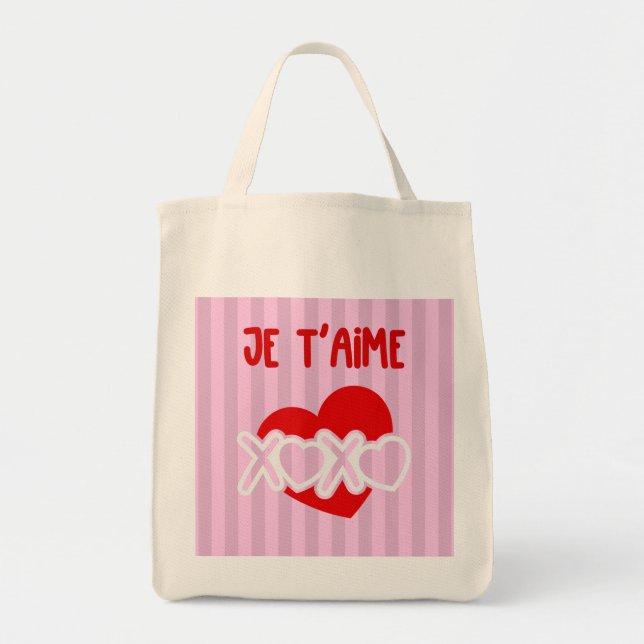 Bolsa Tote Je t’aime. (Frente)