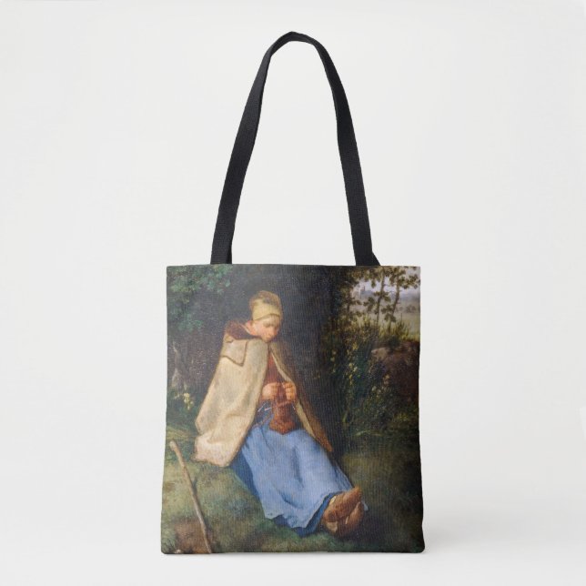 Bolsa Tote Jean-Francois Millet - The Knitter (Frente)
