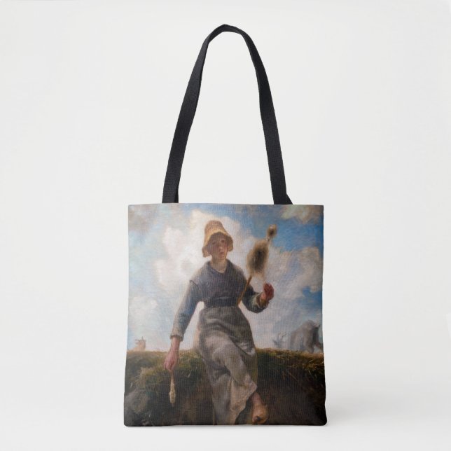 Bolsa Tote Jean-Francois Millet - The Spinner Girl (Frente)