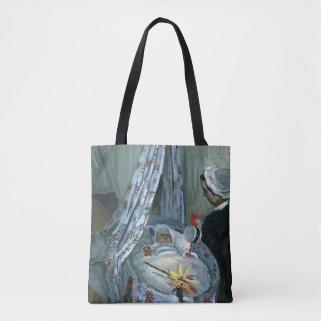 Bolsa Tote Jean Monet no Berço por Claude Monet (Frente)