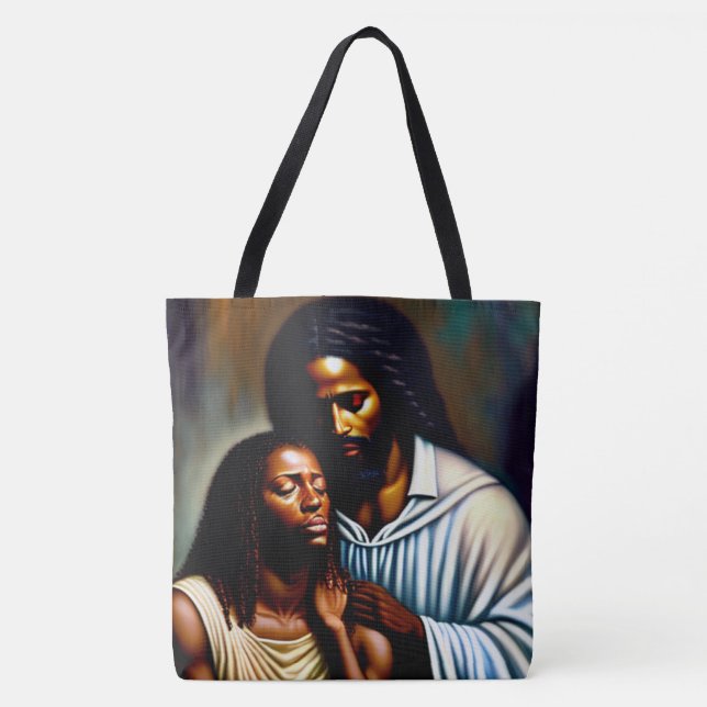 Bolsa Tote Jesus, a Arte Cristã do Comforter (Frente)