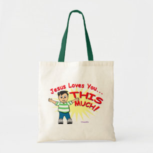 Bolsa Tote Jesus ama-o este design muito cristão do presente
