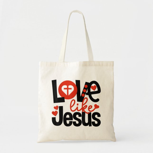 Bolsa Tote Jesus Amor | Amor Como Jesus (Frente)