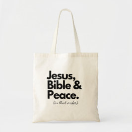 Bolsa Tote Jesus, Bíblia e Paz Cristão