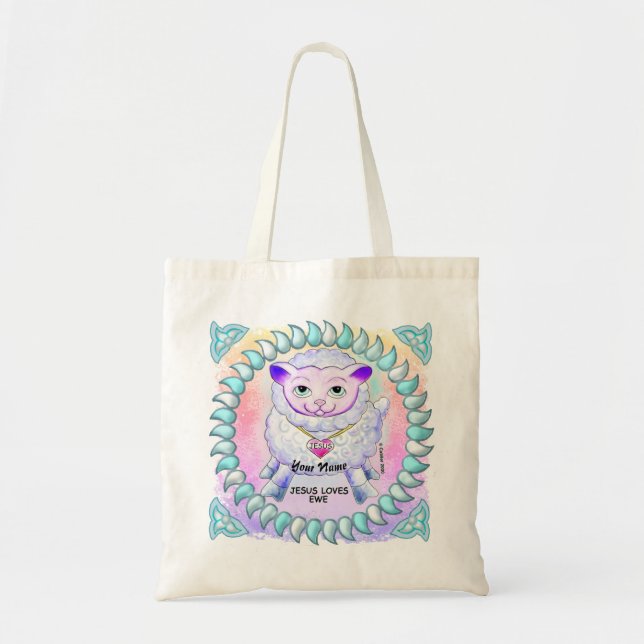 Bolsa Tote Jesus Cristão Ama Você  (Frente)