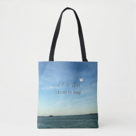 Bolsa Tote Jesus & Dove Peaceful Sky Artwork