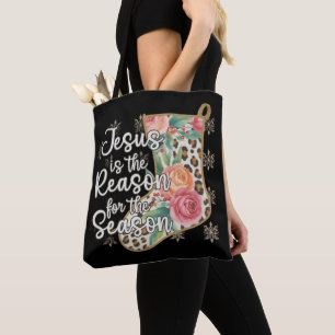 Bolsa Tote Jesus É a Razão da Época Meia Preppy