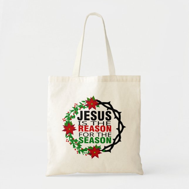 Bolsa Tote Jesus é a razão da temporada (Frente)