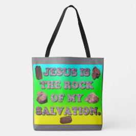 Bolsa Tote Jesus é a rocha de meu Salvation.