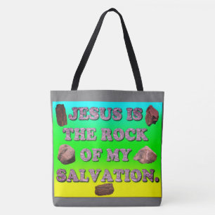 Bolsa Tote Jesus é a rocha de meu Salvation.