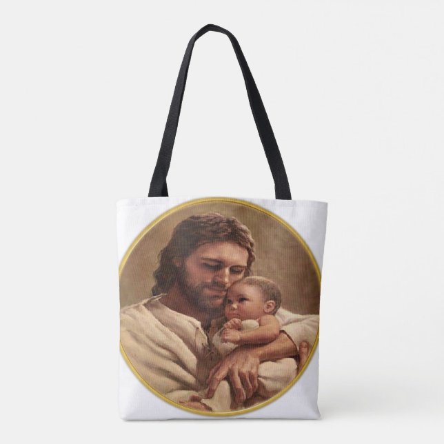 Bolsa Tote Jesus e criança (Verso)