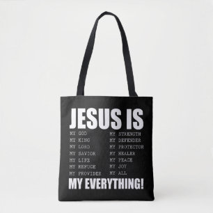 Bolsa Tote Jesus é o meu tudo Jesus T-Shirt Você é um pedaço