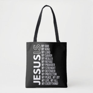 Bolsa Tote Jesus é o meu tudo Jesus T-Shirt Você é um pedaço
