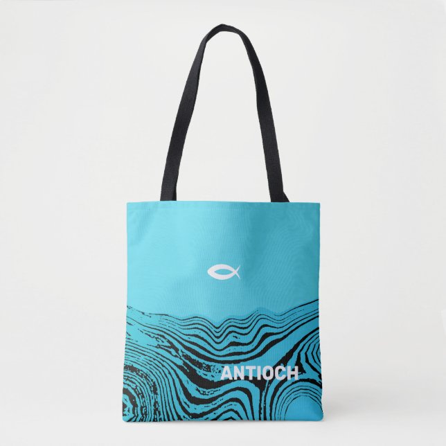 Bolsa Tote Jesus Fish Wavy Watts (Frente)