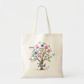 Bolsa Tote Jesus Flor Borboleta Faith Christian Philippians