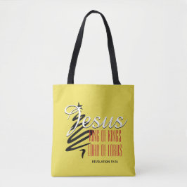Bolsa Tote JESUS KING OF KINGS | Amarelo-cristão | Natal