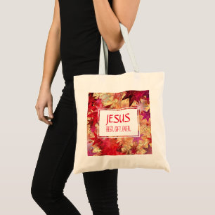 Bolsa Tote JESUS MELHOR PRESENTE NUNCA Pink Vermelho Stars NA