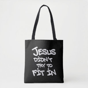 Bolsa Tote Jesus Não Tentou Se Encaixar Graffiti Grunge Engra
