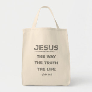 Bolsa Tote Jesus: O Caminho, a Verdade, a Vida