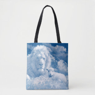 BOLSA TOTE JESUS O LAMB E JESUS O LÍON