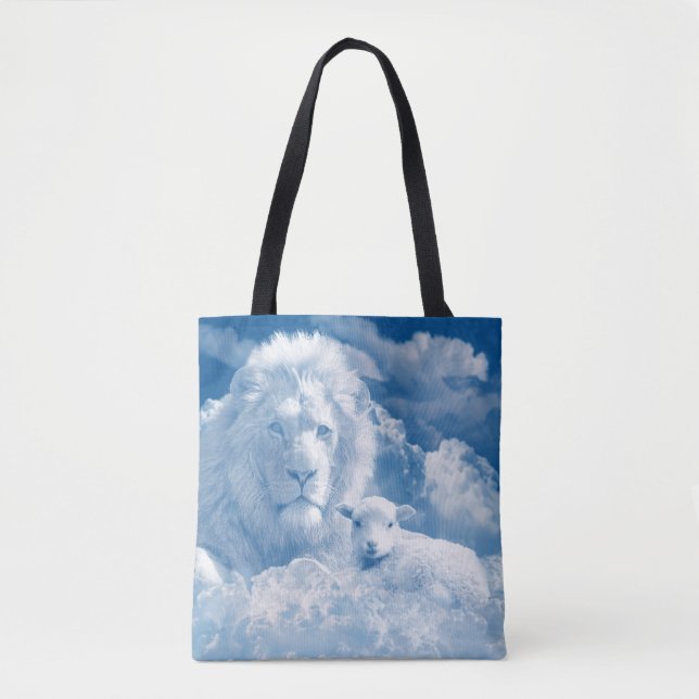 BOLSA TOTE JESUS O LAMB E JESUS O LÍON (Frente)