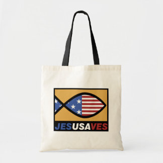 Bolsa Tote Jesus patriótico salvar