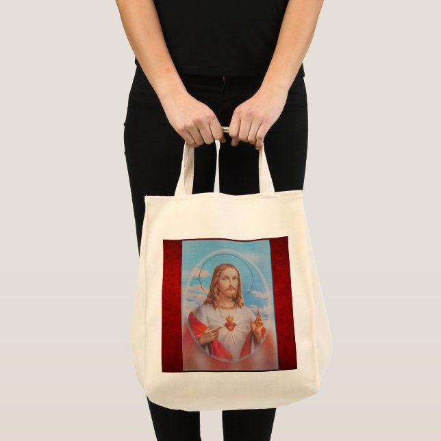 Bolsa Tote Jesus prayer traditions religious bag (Frente (produto))