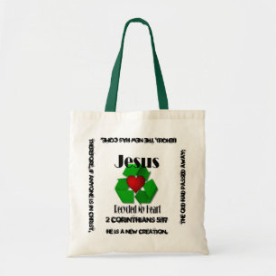 Bolsa Tote Jesus recicl meu coração